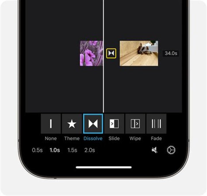 How do you combine videos on iMovie on iPhone?