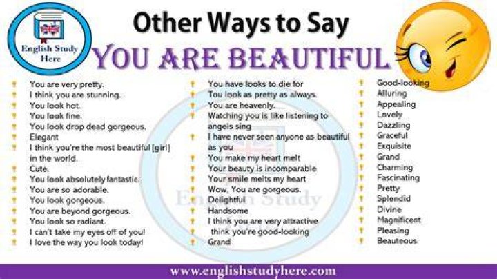 How do you say beautiful without saying it?
