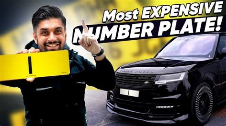 What's the most expensive number plate UK?
